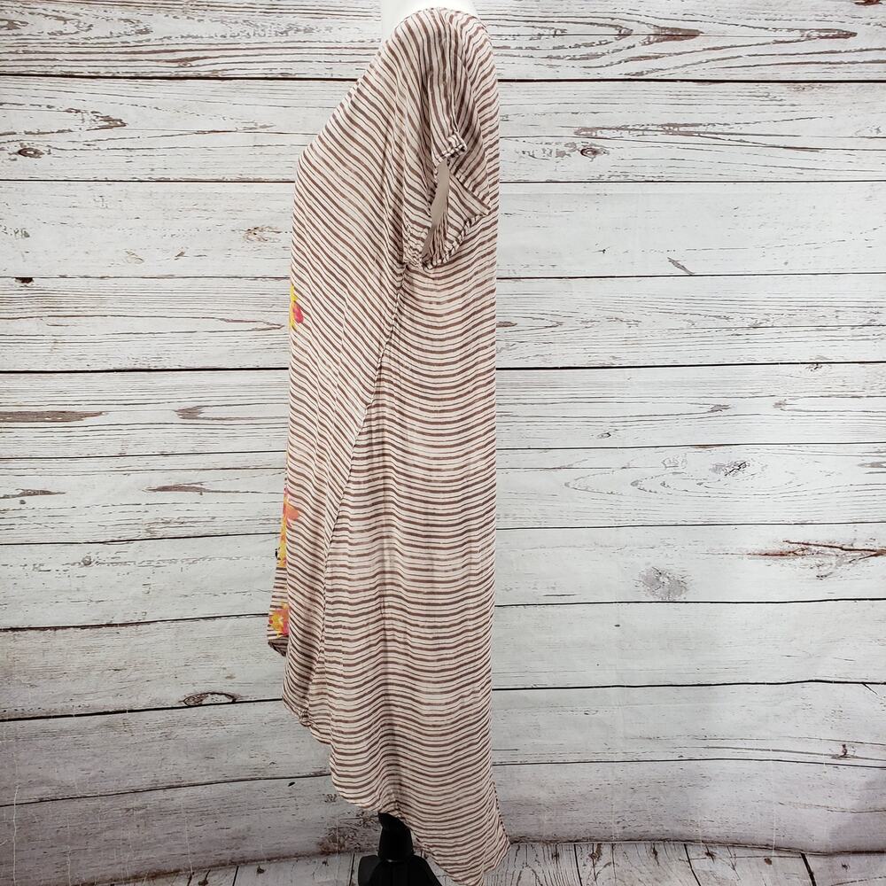 Free People Sunrise Striped Hi-Low Hem Wool Blend Dress Size Medium - Picture 3 of 14